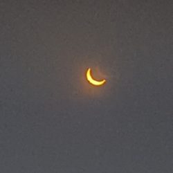 Partial eclipse at the Wilsonville, OR office. Credit: Kellie Stratton