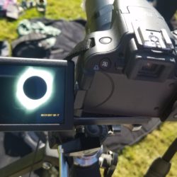 Getting the perfect shot of totality in Salem, OR. Credit: Victoria Strand